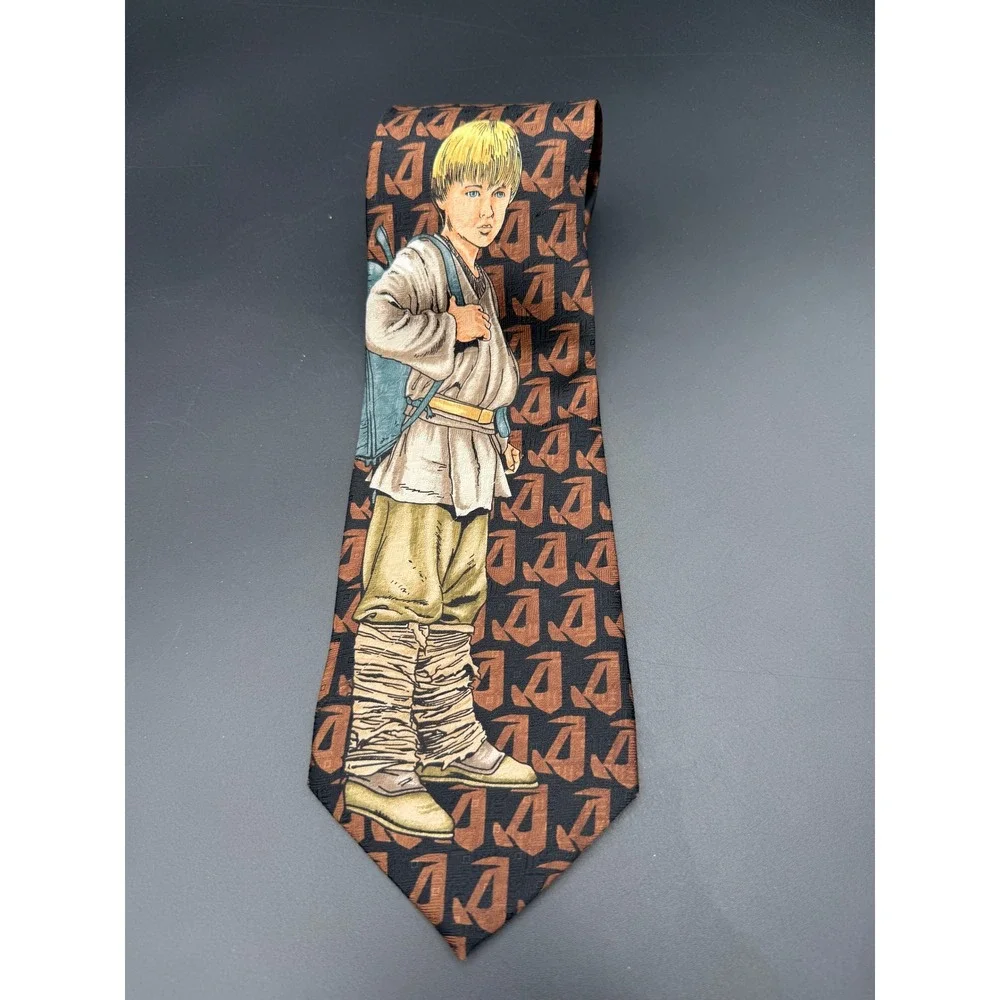 Ralph Marlin Star Wars Young Anakin Skywalker Episode I Brown Vintage Necktie